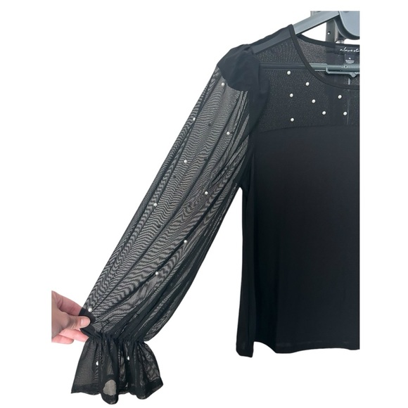 A Love Story Women’s Black Long Sleeve Top in size XL - Picture 3 of 7